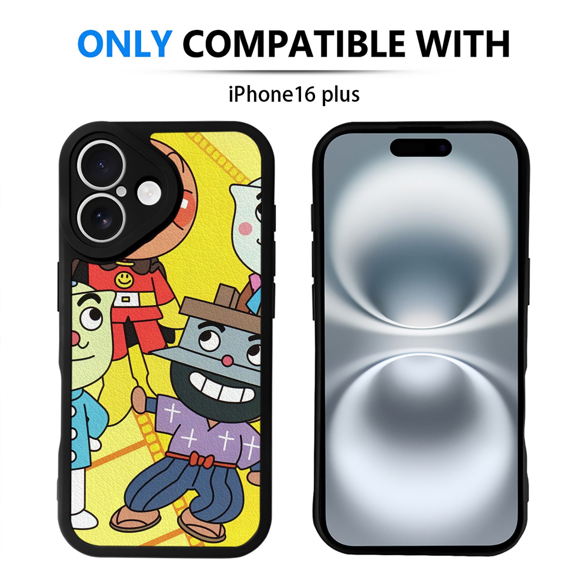 （画像用） アンパンマン Anpanman 【iPhone 16シリーズ対応】シリコンスマホケース（レザー調） 材質：シリコン